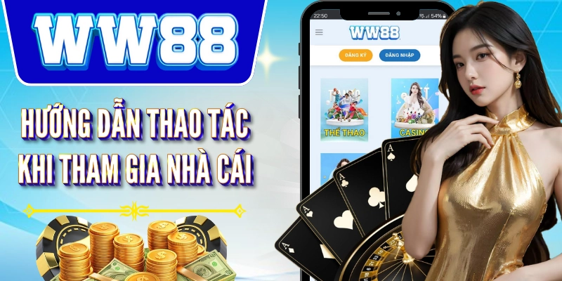 Hướng dẫn thao tác trên trang chính của nhà cái